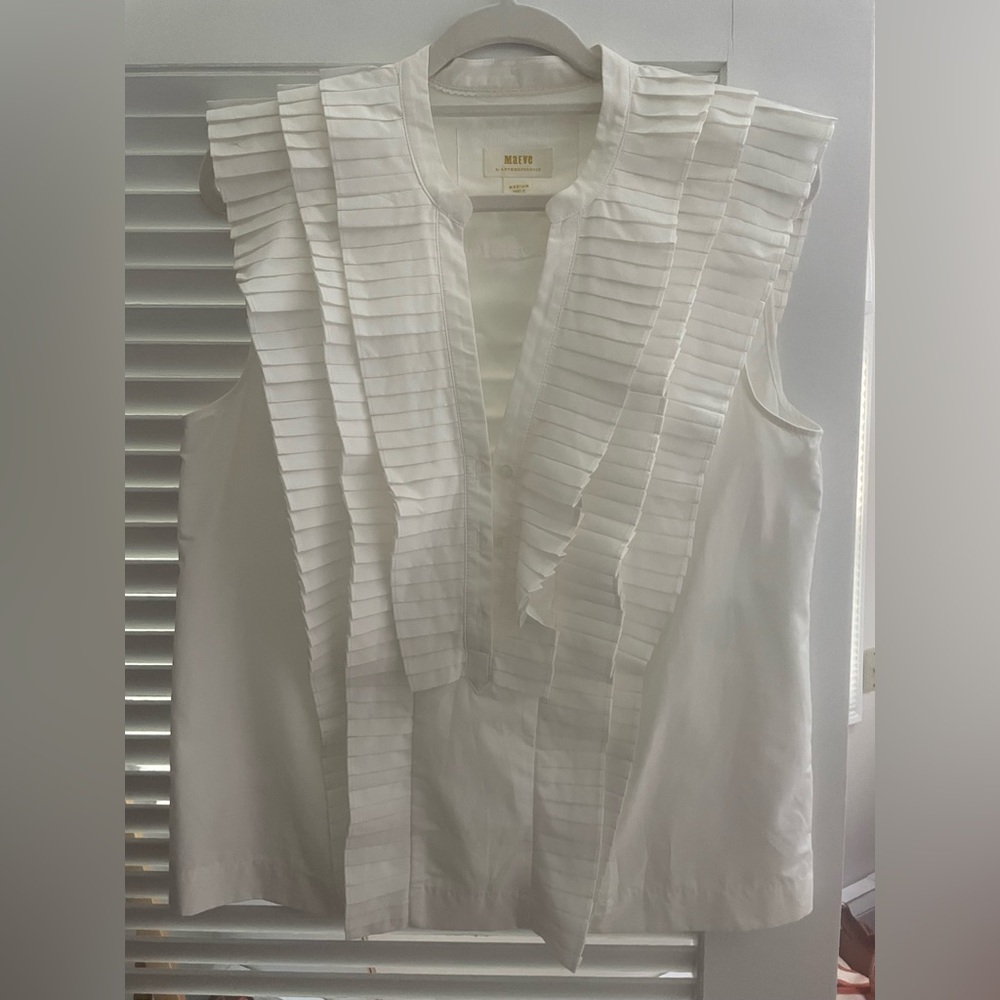 Maeve Anthropologie ruffle blouse